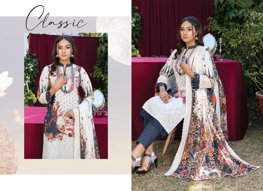 Digital print Embroidered