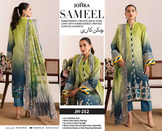 Embroidered Bana Dora Lawn