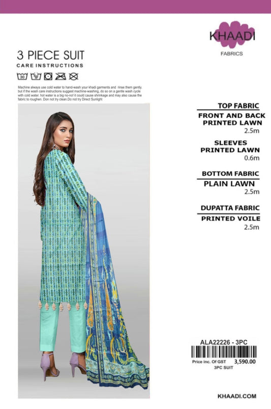 Yousaf Cloth House Khaadi 3 Piece Lawn Yousaf Cloth House