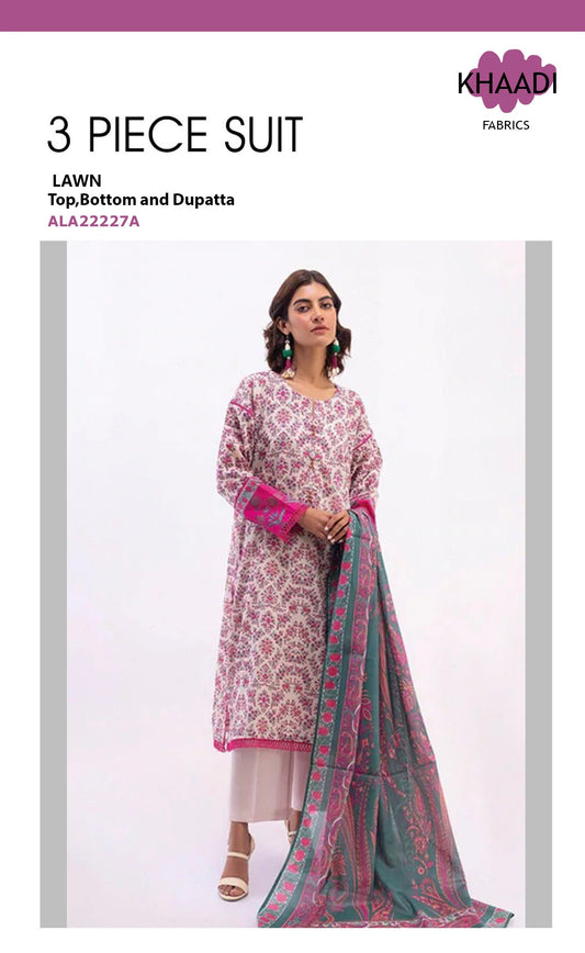 Yousaf Cloth House Khaadi 3 Piece Lawn Yousaf Cloth House