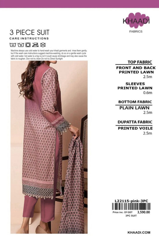 Yousaf Cloth House Khaadi 3 Piece Lawn Yousaf Cloth House