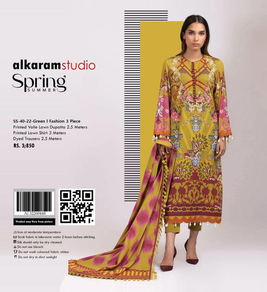 Yousaf Cloth House Alkaram Studio 3 Piece Lawn Yousaf Cloth House