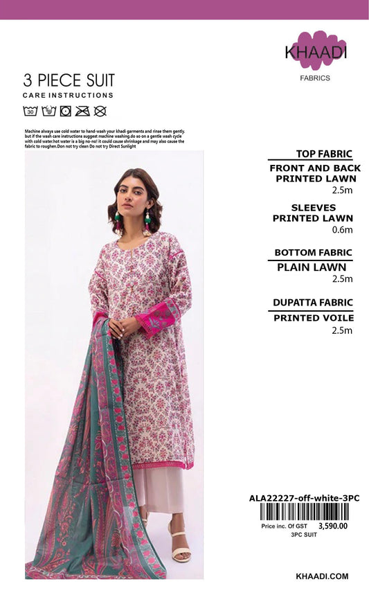 Yousaf Cloth House Khaadi 3 Piece Lawn Yousaf Cloth House