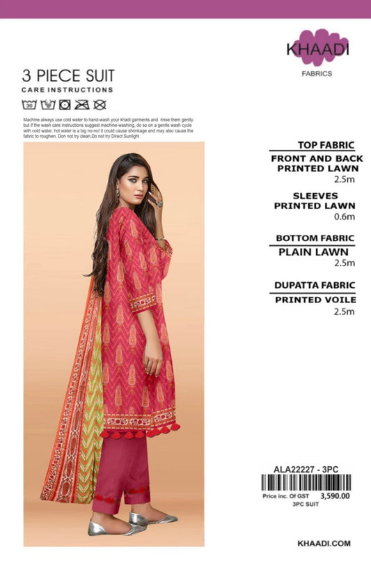 Yousaf Cloth House khaadi 3 Piece Lawn Yousaf Cloth House